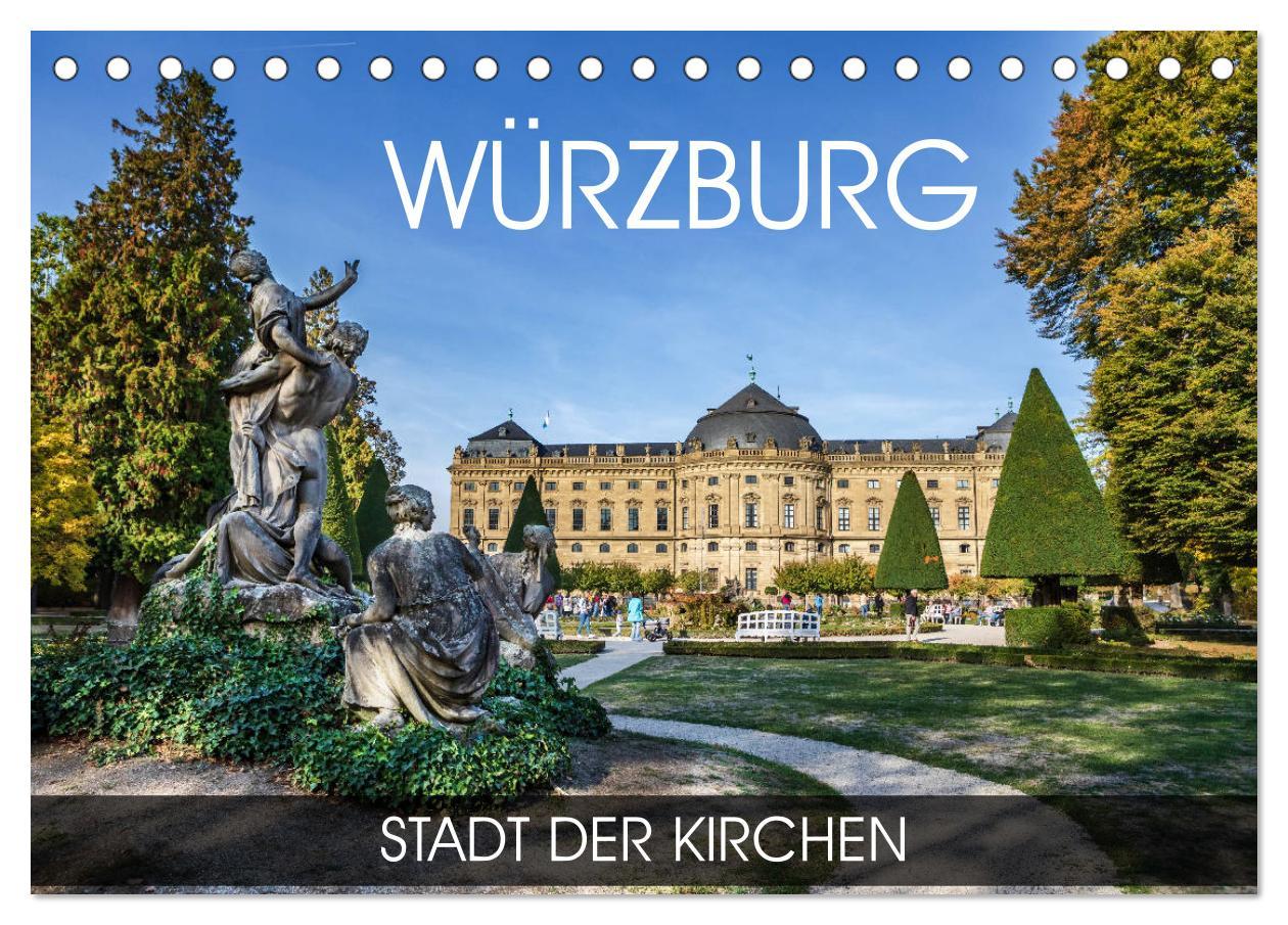 Cover: 9783435224333 | Würzburg - Stadt der Kirchen (Tischkalender 2025 DIN A5 quer),...