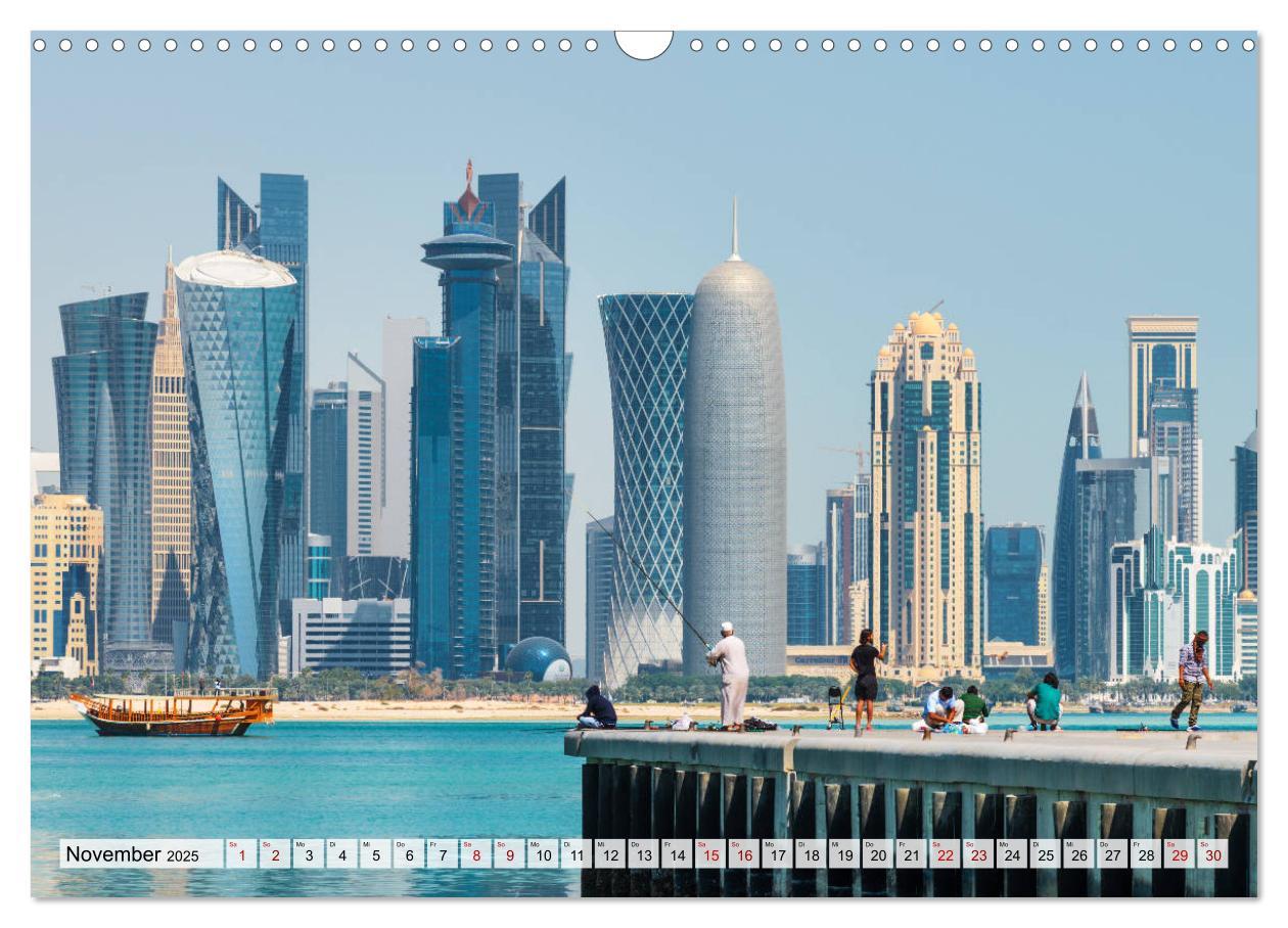 Bild: 9783435141944 | Doha - Hauptstadt von Katar (Wandkalender 2025 DIN A3 quer),...