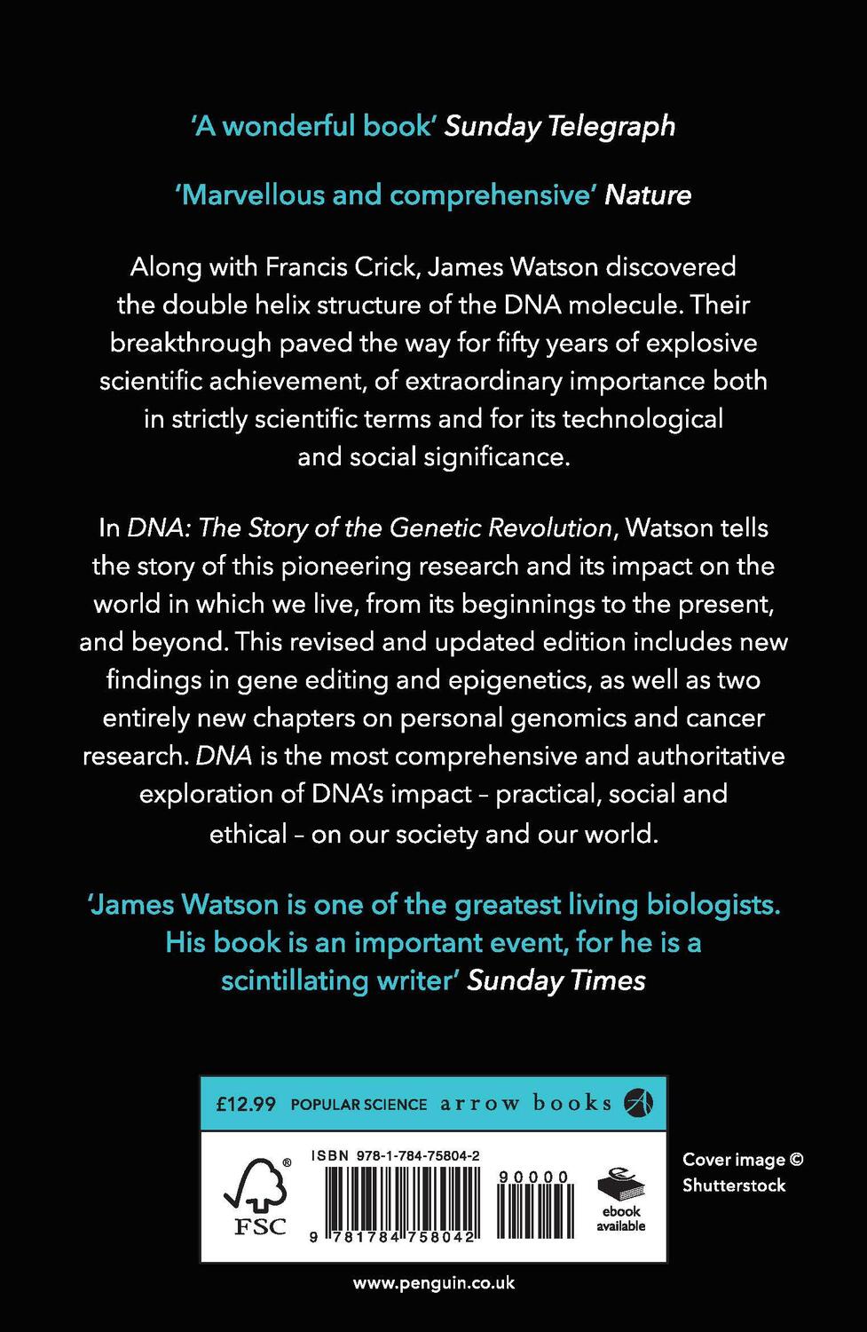 Rückseite: 9781784758042 | DNA | The Story of the Genetic Revolution | James Watson | Taschenbuch
