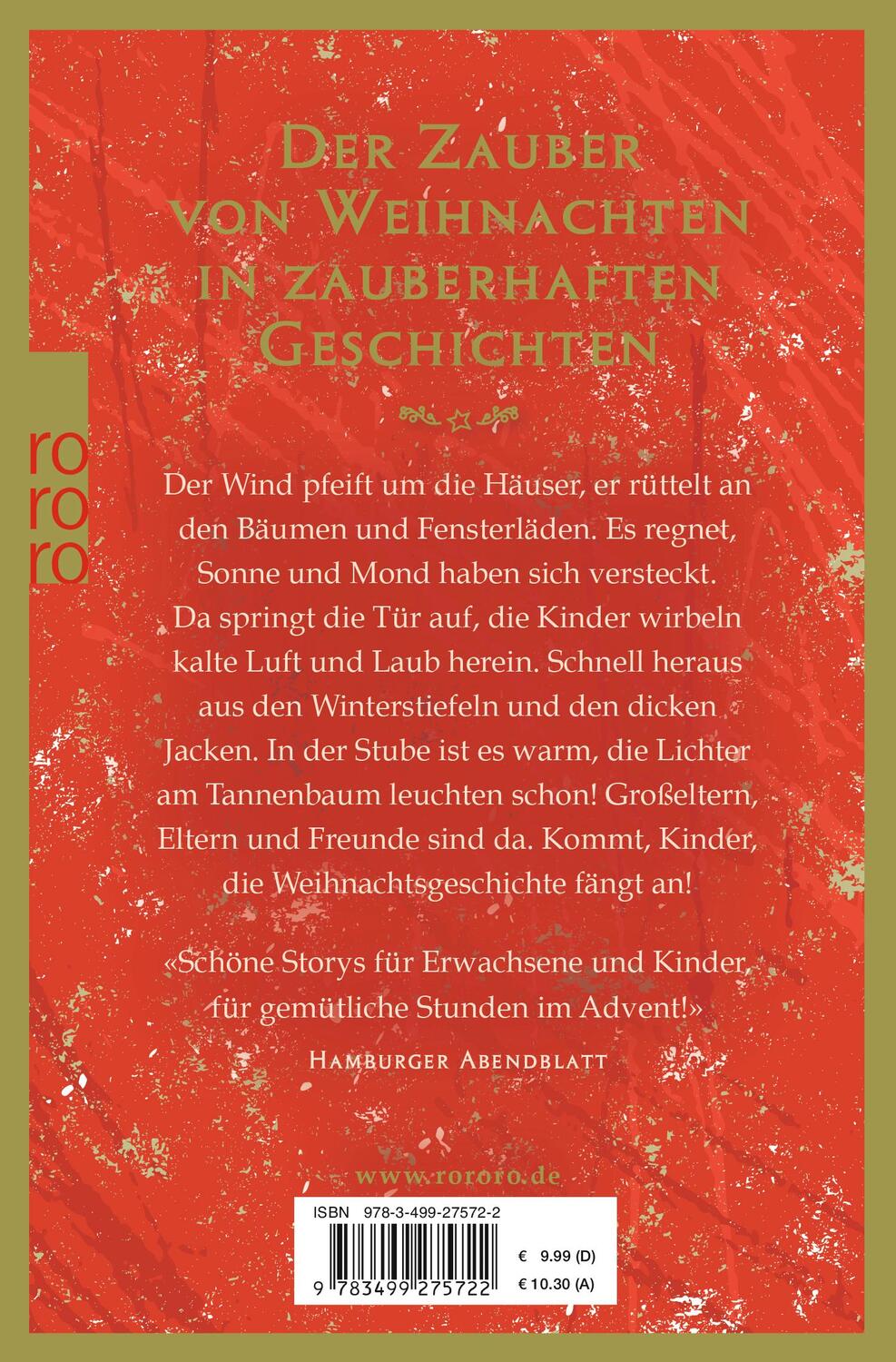 Rückseite: 9783499275722 | Weihnachtsgeschichten am Kamin 33 | Gesammelt von Barbara Mürmann