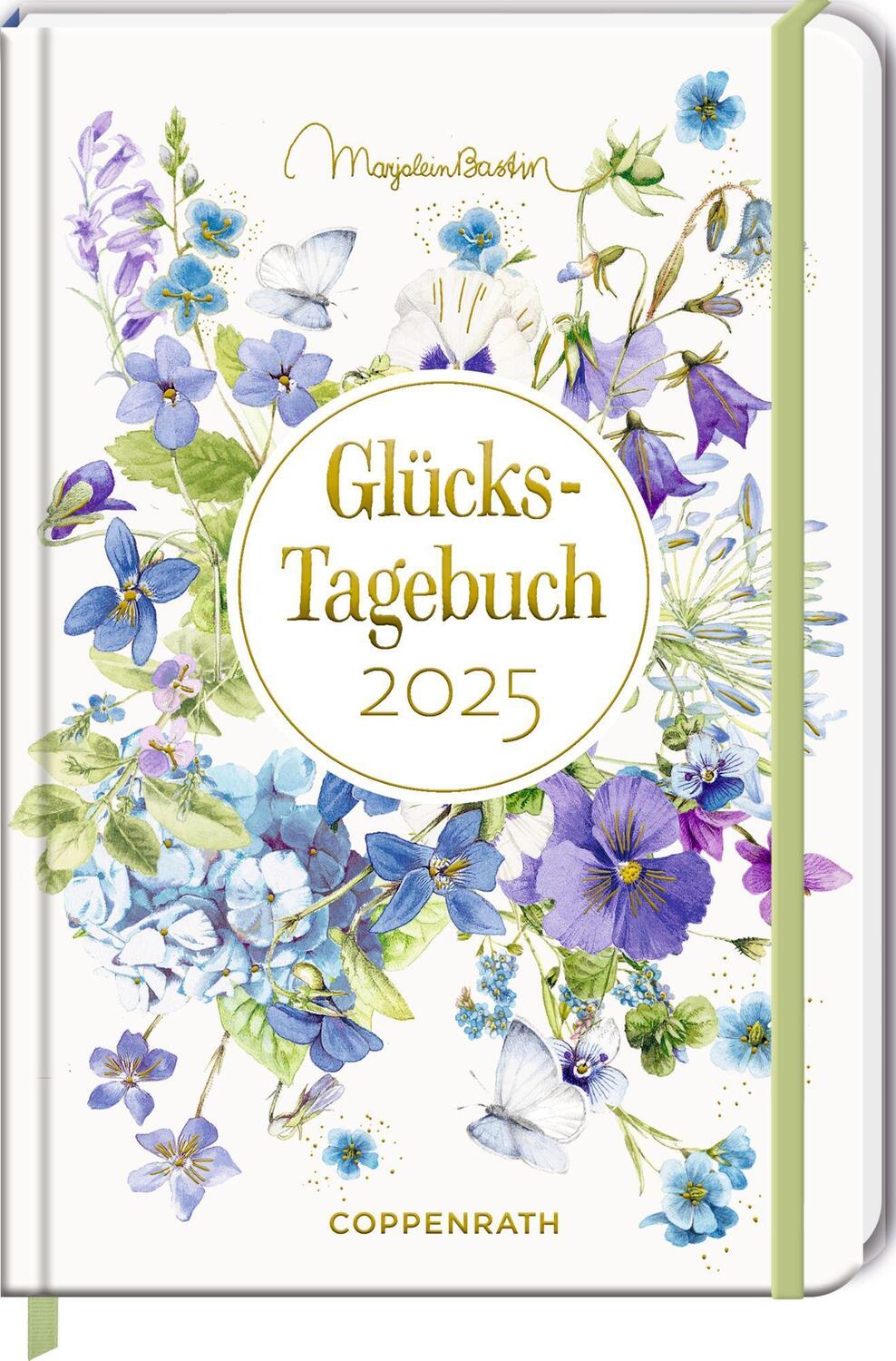 Cover: 4050003955209 | Großer Wochenkalender - GlücksTagebuch 2025 - Marjolein Bastin - blau