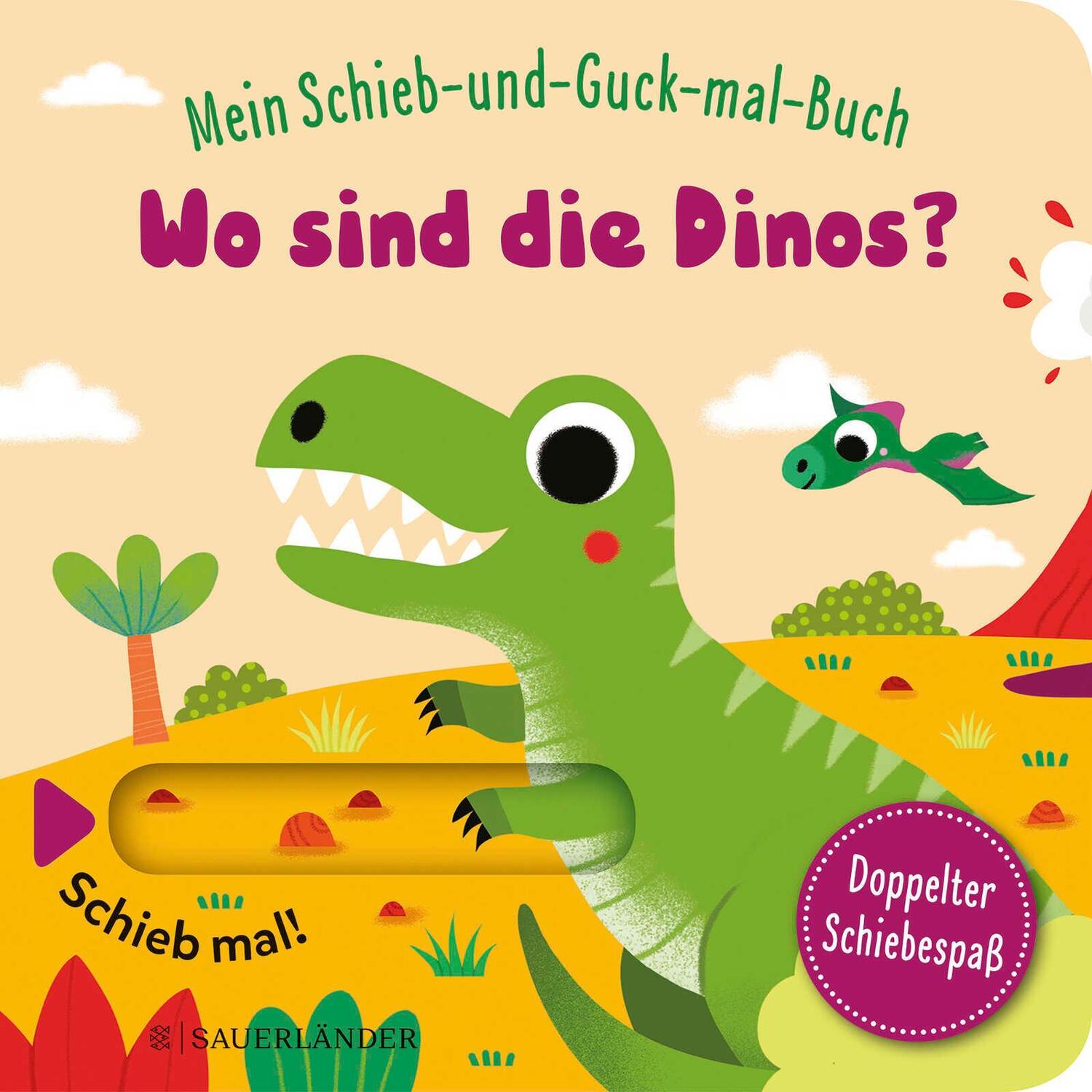 Cover: 9783737358163 | Mein Schieb &amp; Guck-mal-Buch: Wo sind die Dinos? | Stephanie Menge