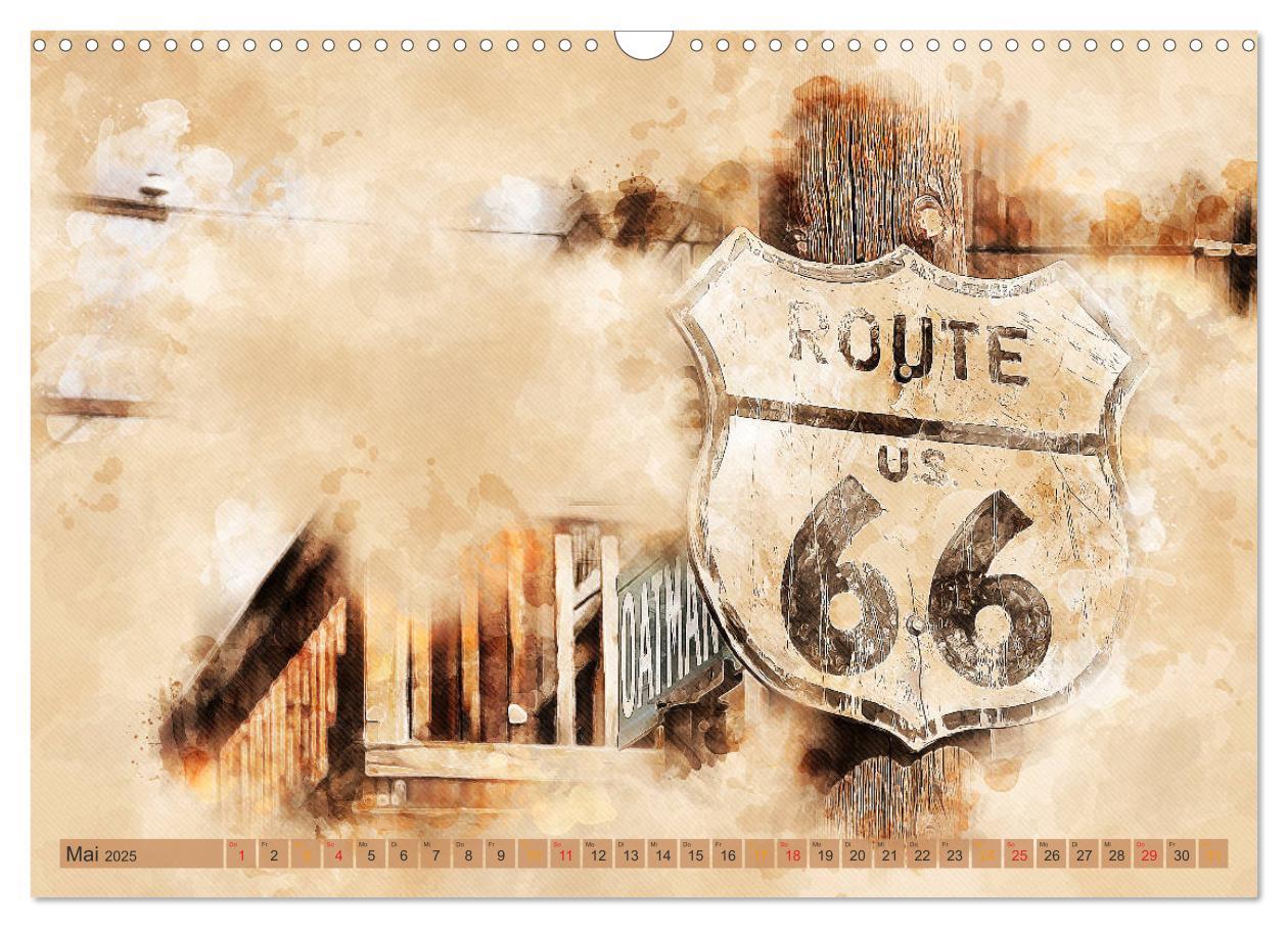 Bild: 9783435214921 | Route 66 - 2451 Meilen Nostalgie (Wandkalender 2025 DIN A3 quer),...