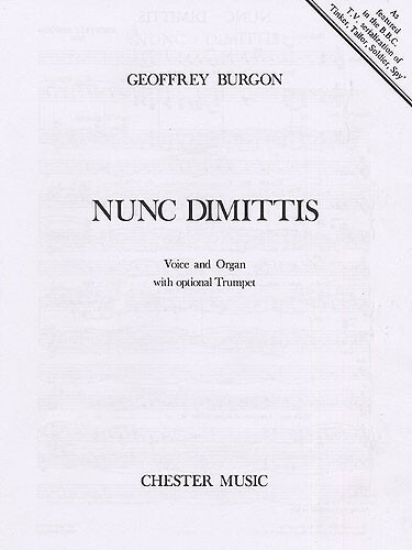 Cover: 5020679504840 | Nunc Dimittis (Voice/Organ) | Geoffrey Burgon | Buch | 2002