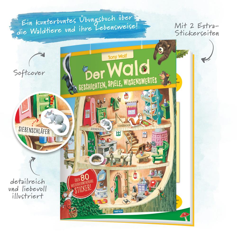 Bild: 9783965521704 | Trötsch Der Wald Geschichten Spiele Wissenswertes Stickerbuch | Co.KG