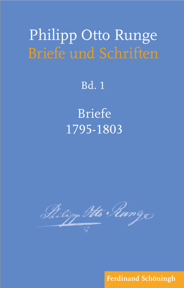 Cover: 9783506788436 | Philipp Otto Runge - Briefe 1795-1803 | Buch | 2021 | Brill Schöningh