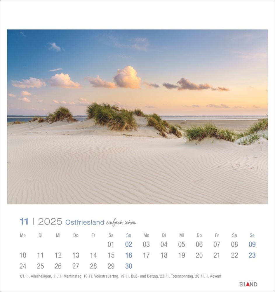 Bild: 9783964023315 | Ostfriesland Postkartenkalender 2025 - einfach schön | Kalender | 2025