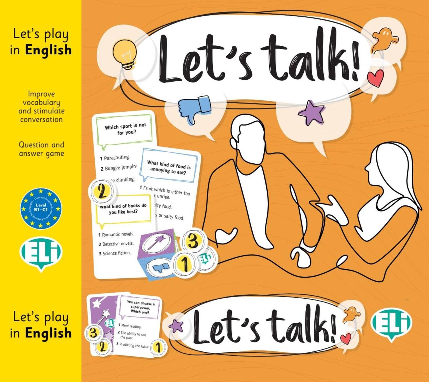 Cover: 9783125154360 | Let's talk. Gamebox | Spiel | ELI Spiele / Spiele zum Sprachenlernen