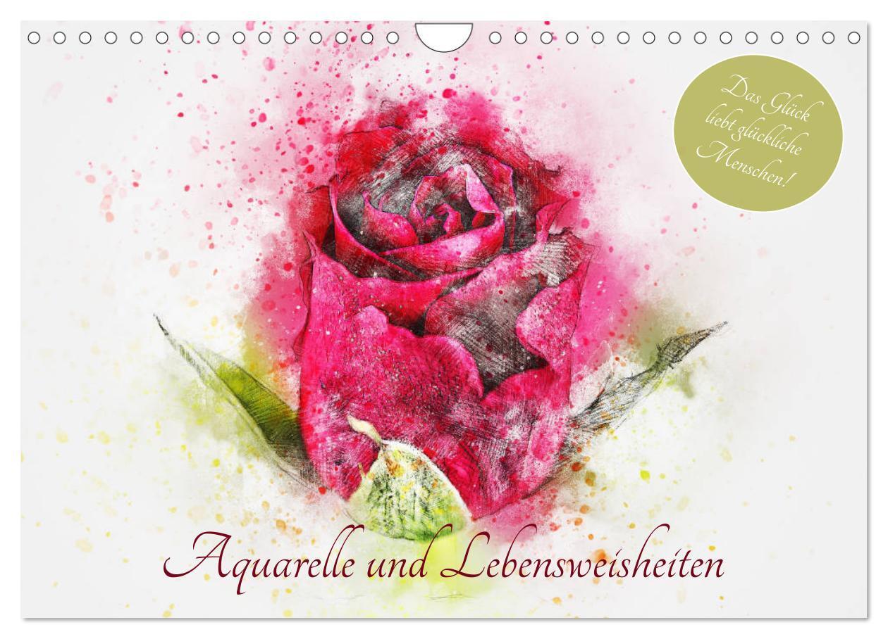 Cover: 9783675449015 | Aquarelle und Lebensweisheiten (Wandkalender 2024 DIN A4 quer),...