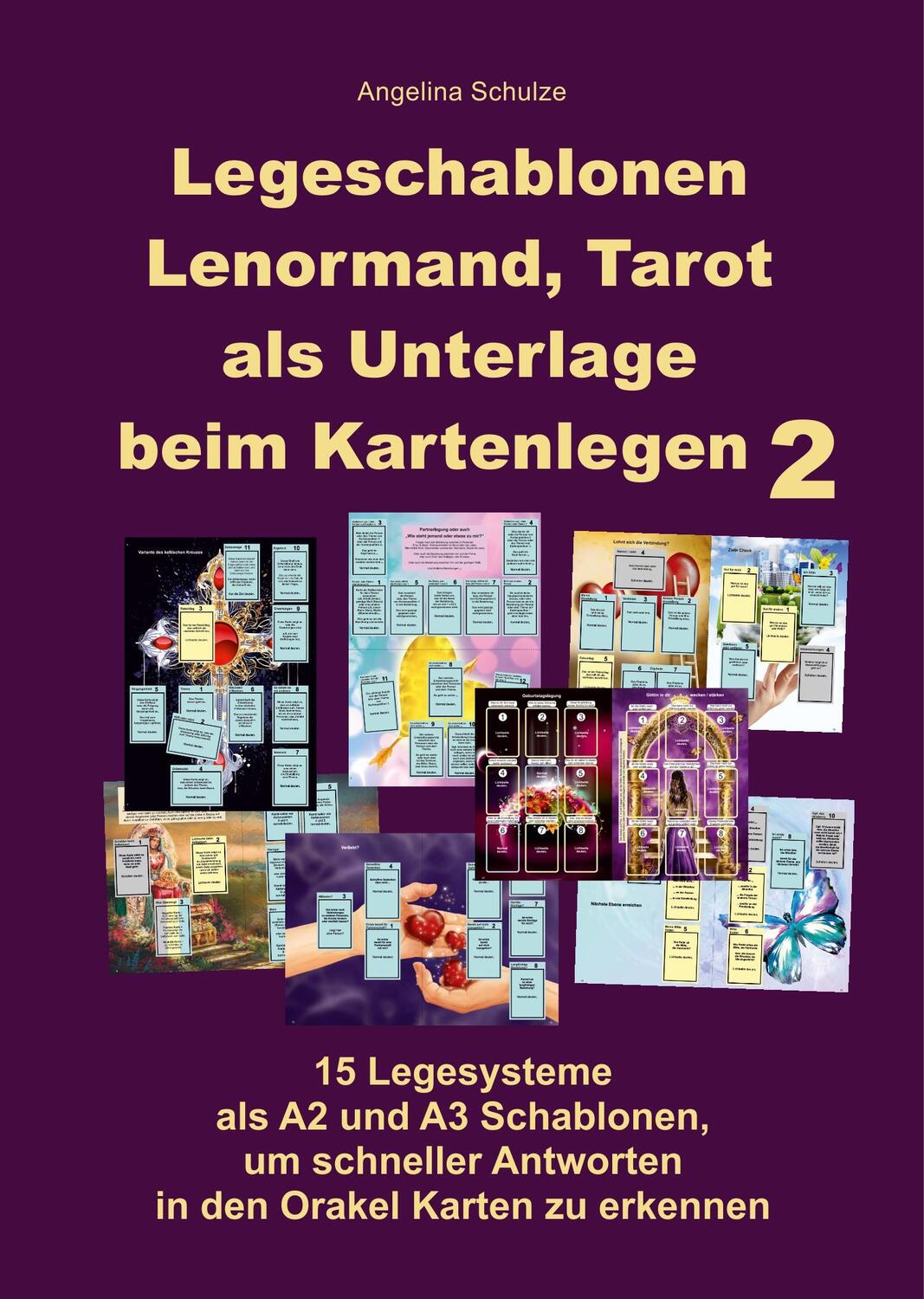 Cover: 9783967381429 | Legeschablonen Lenormand, Tarot als Unterlage beim Kartenlegen 2