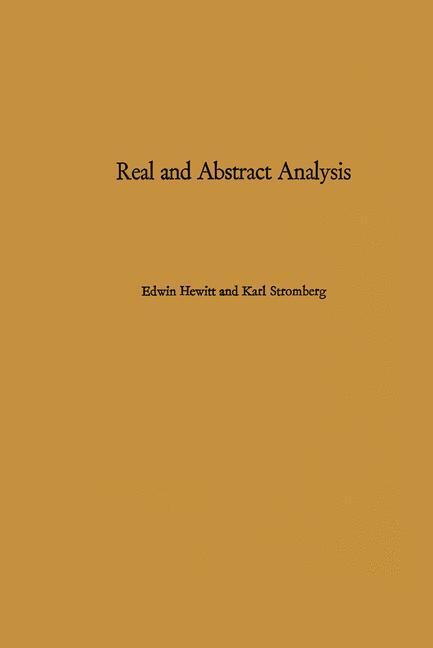 Cover: 9783642880469 | Real and Abstract Analysis | K. Stromberg (u. a.) | Taschenbuch | viii