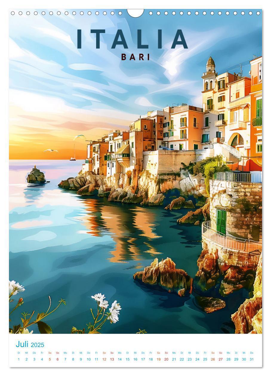 Bild: 9783457130261 | Italien - Old School Poster Style (Wandkalender 2025 DIN A3 hoch),...