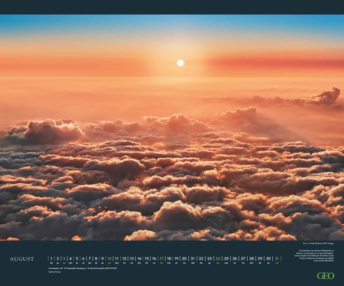 Bild: 4002725988850 | GEO - Wolkenspiele 2025 Wandkalender, 60x50cm, Posterkalender mit...