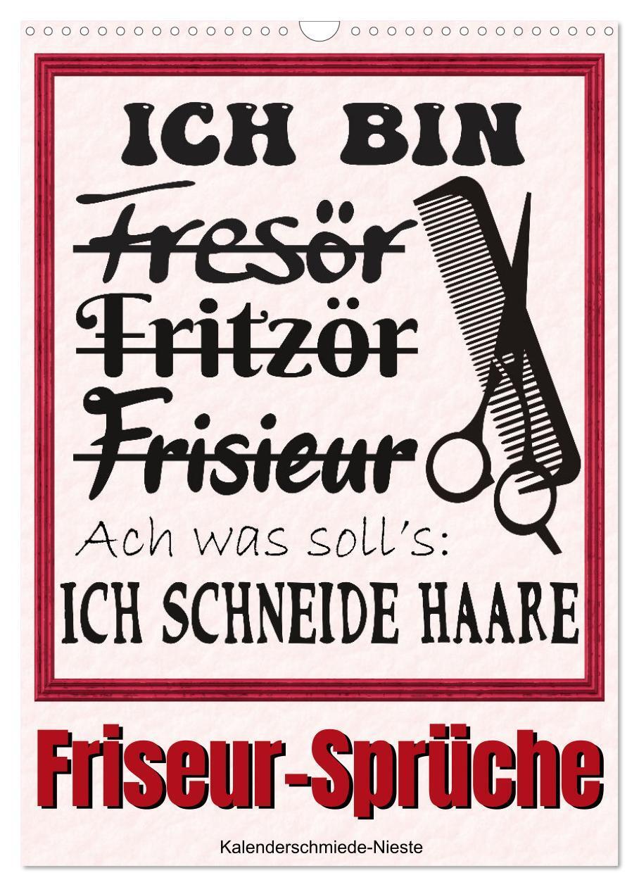 Cover: 9783675987289 | Friseur-Sprüche (Wandkalender 2024 DIN A3 hoch), CALVENDO...