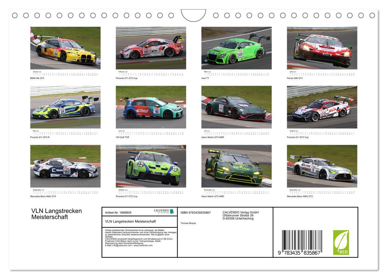 Bild: 9783435835867 | VLN Langstrecken Meisterschaft (Wandkalender 2025 DIN A4 quer),...