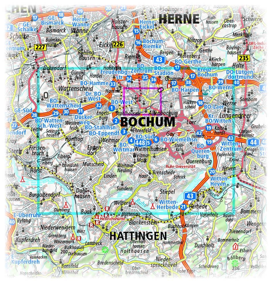 Bild: 9783961322800 | Bochum. Stadtplan 1:18 000 | (Land-)Karte | Stadtplan (PUBLICPRESS)