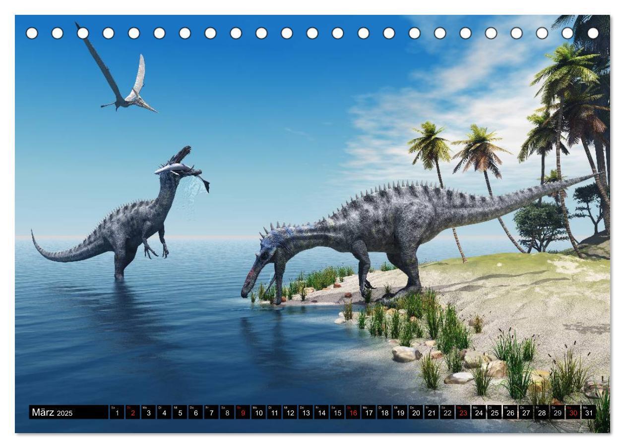 Bild: 9783435567058 | Dinosaurier. Urzeitliche Giganten (Tischkalender 2025 DIN A5 quer),...