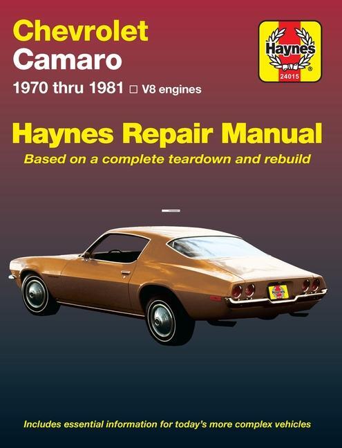 Cover: 9780856968815 | Chevrolet Camero V8 Repair Manual | 1970 Thru 1981 | J H Haynes | Buch