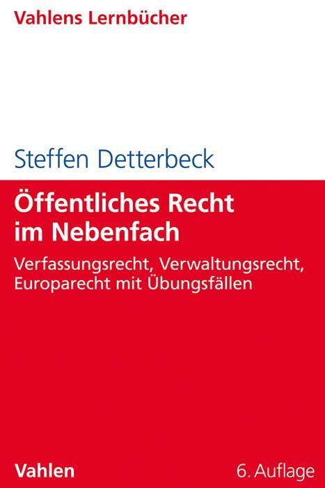 Cover: 9783800665068 | Öffentliches Recht im Nebenfach | Steffen Detterbeck | Taschenbuch