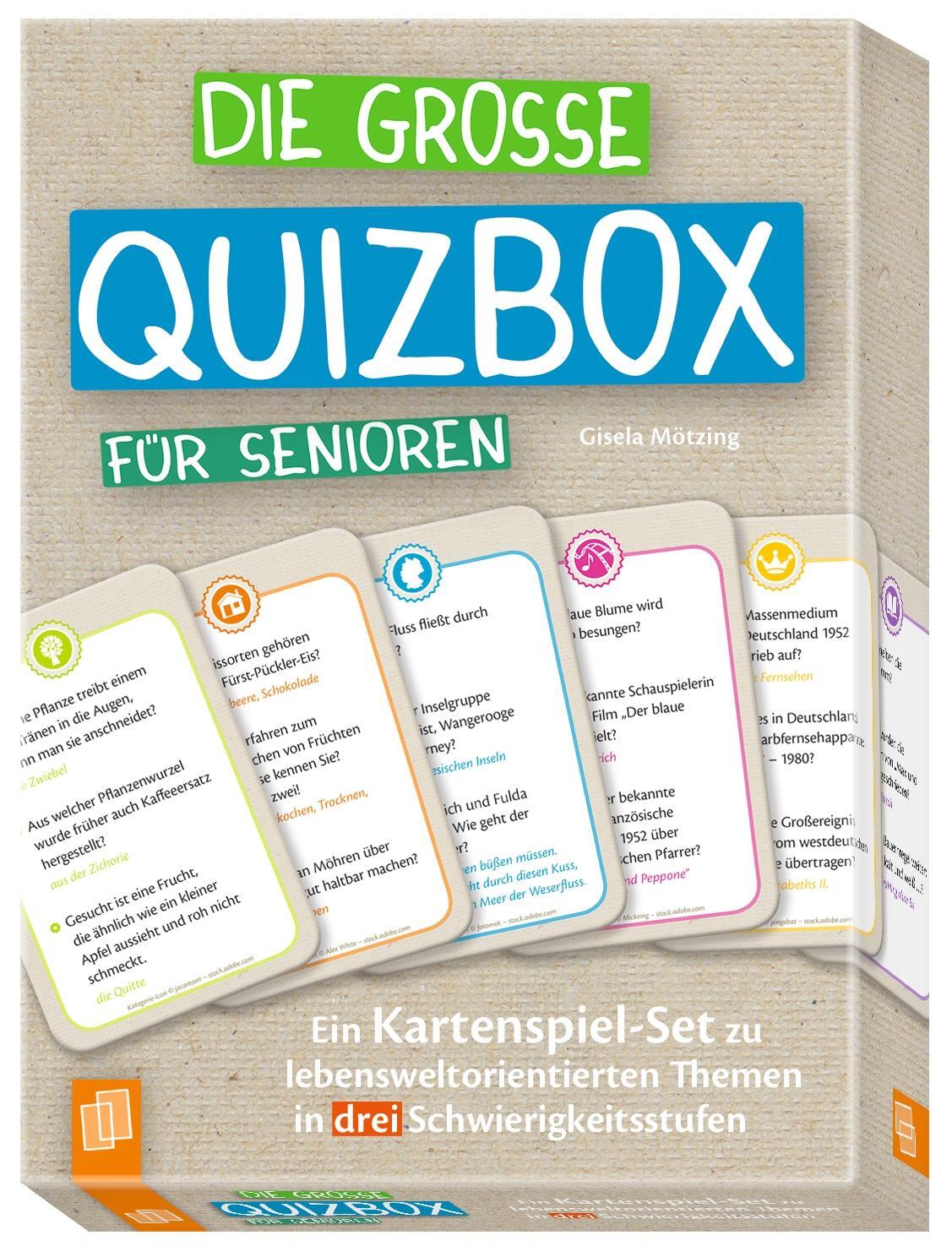 Bild: 9783834636263 | Die große Quizbox für Senioren | Gisela Mötzing | Spiel | 240 Karten