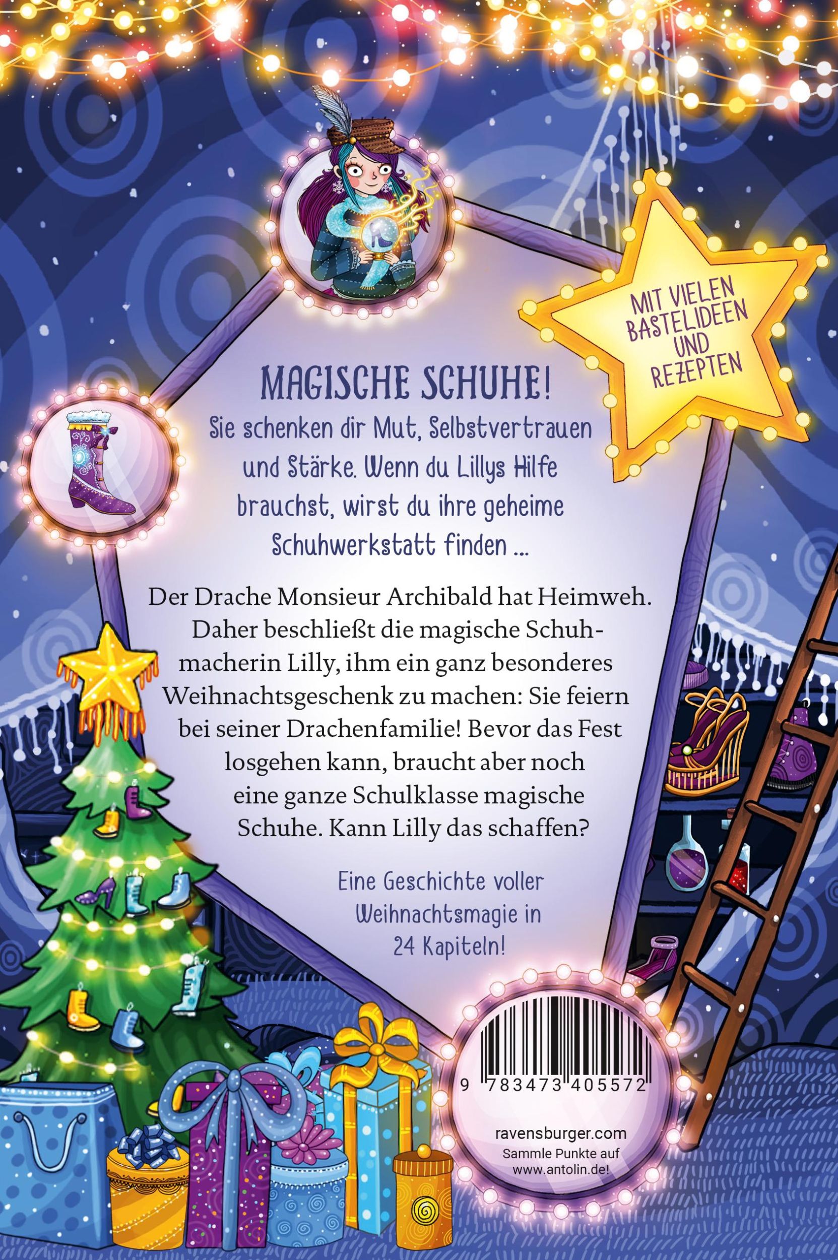 Rückseite: 9783473405572 | Lillys magische Schuhe: Das Meer der Wünsche. Ein Adventskalender...