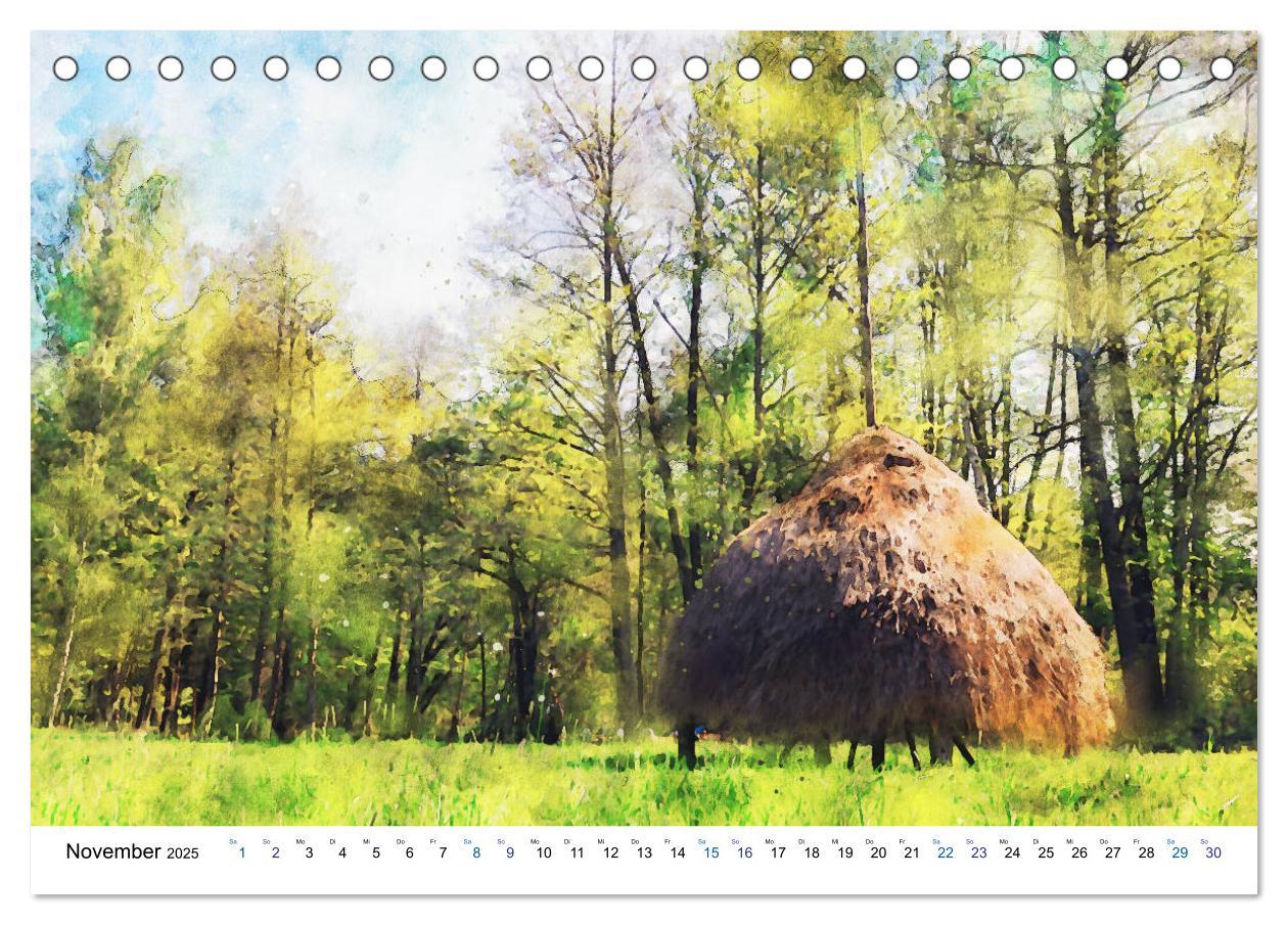 Bild: 9783435110599 | Spreewald Aquarell Impressionen (Tischkalender 2025 DIN A5 quer),...