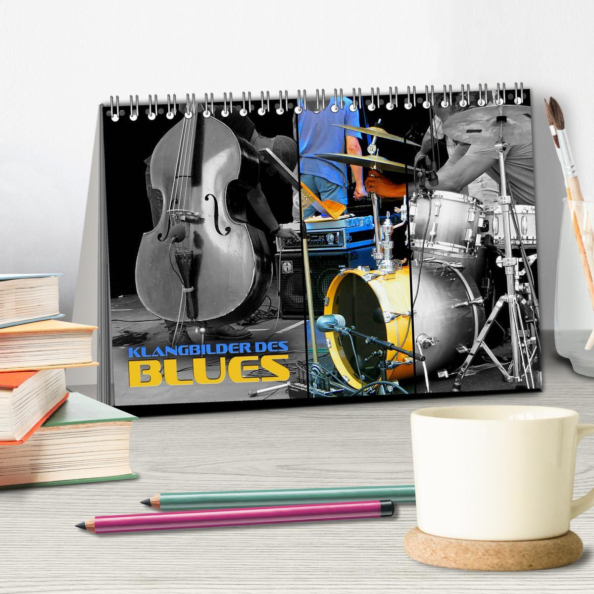 Bild: 9783435302390 | Klangbilder des Blues (Tischkalender 2025 DIN A5 quer), CALVENDO...