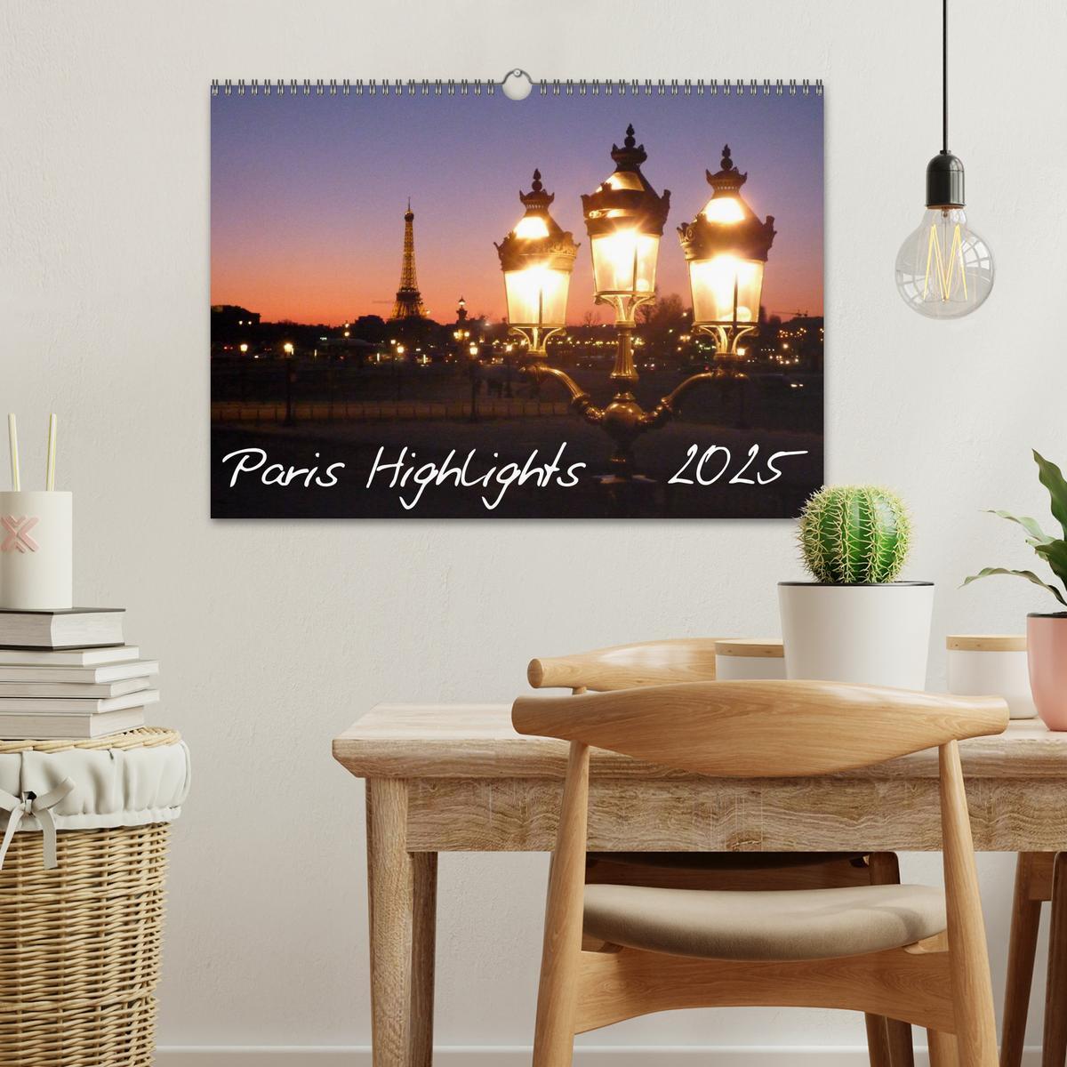 Bild: 9783435631957 | Paris Highlights Wandkalender 2025 DIN A3 quer (Wandkalender 2025...