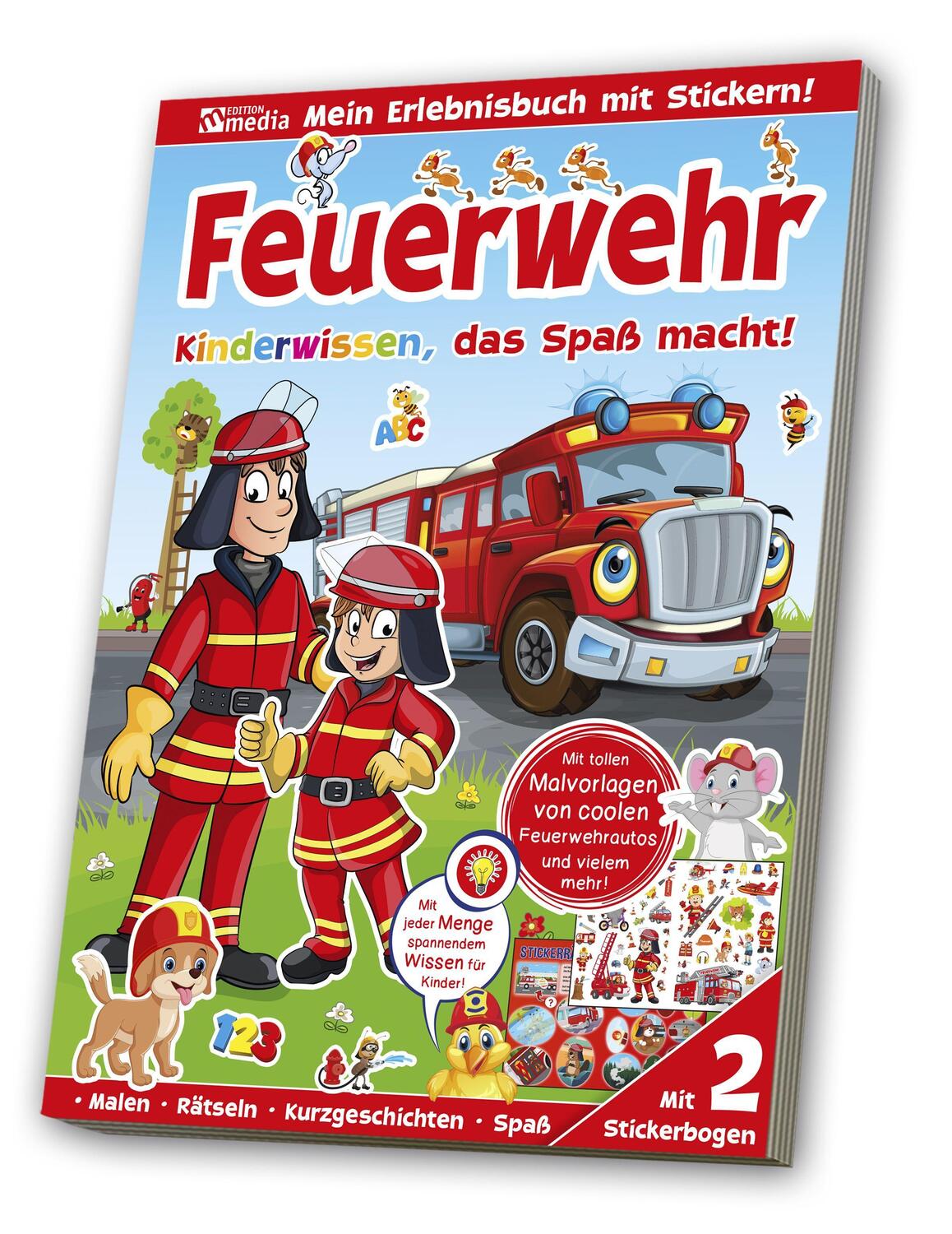 Cover: 4019393912544 | Stickerspaßbuch Welt der Feuerwehr | Taschenbuch | Deutsch | 2022
