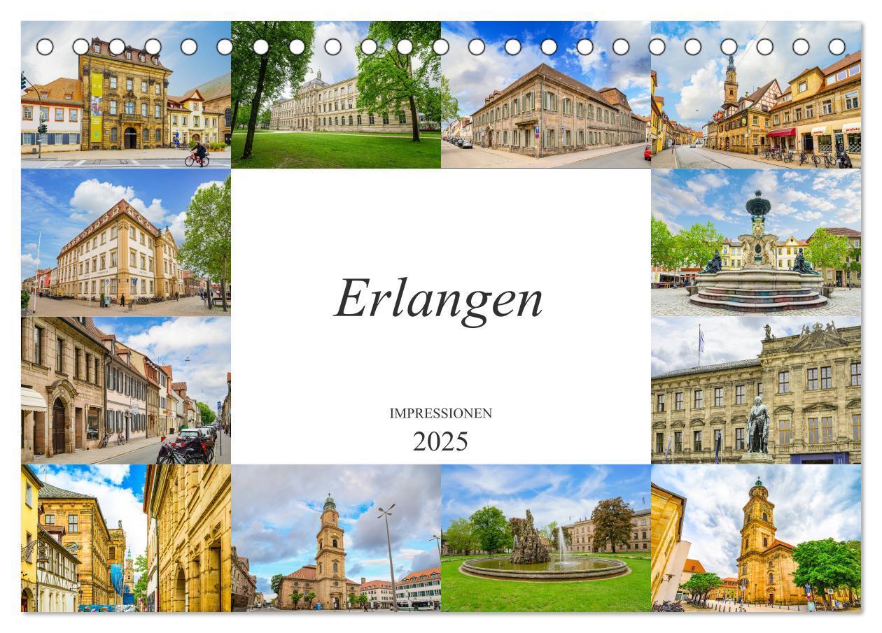 Cover: 9783435226498 | Erlangen Impressionen (Tischkalender 2025 DIN A5 quer), CALVENDO...