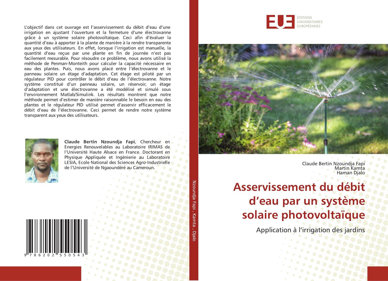 Cover: 9786202550543 | Asservissement du débit d¿eau par un système solaire photovoltaïque