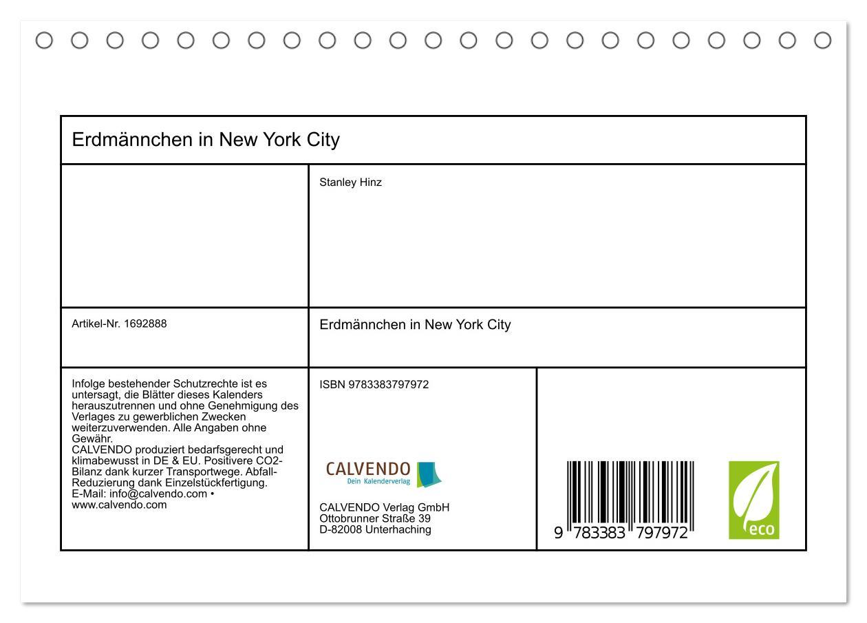 Bild: 9783383797972 | Erdmännchen in New York City (Tischkalender 2025 DIN A5 quer),...