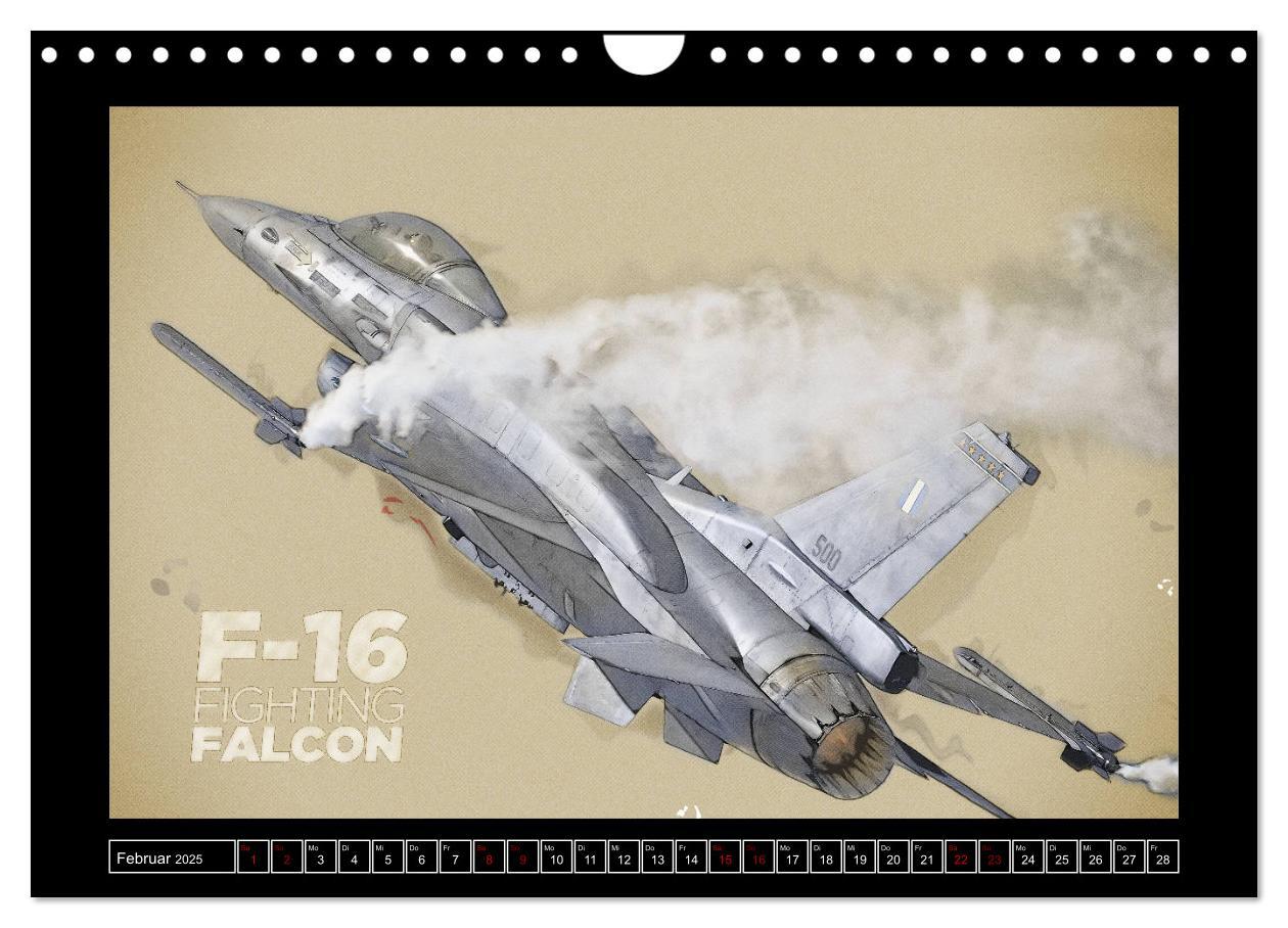 Bild: 9783435325559 | Aero Action Art - Luftfahrt Kunst (Wandkalender 2025 DIN A4 quer),...