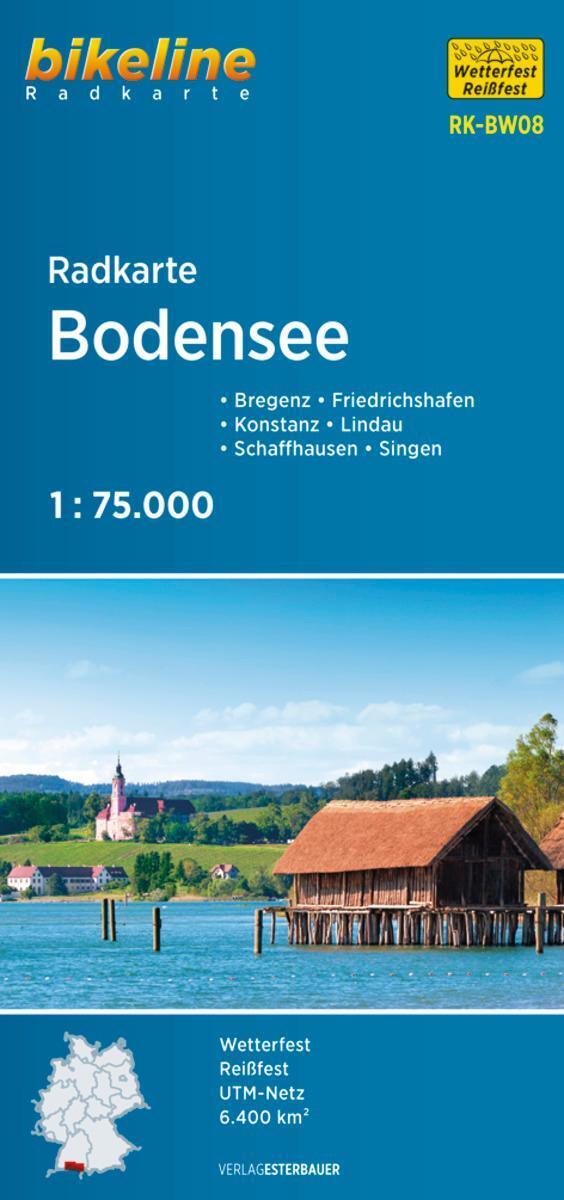 Cover: 9783850009386 | Radkarte Bodensee 1:75.000 (RK-BW08) | Esterbauer Verlag | Deutsch