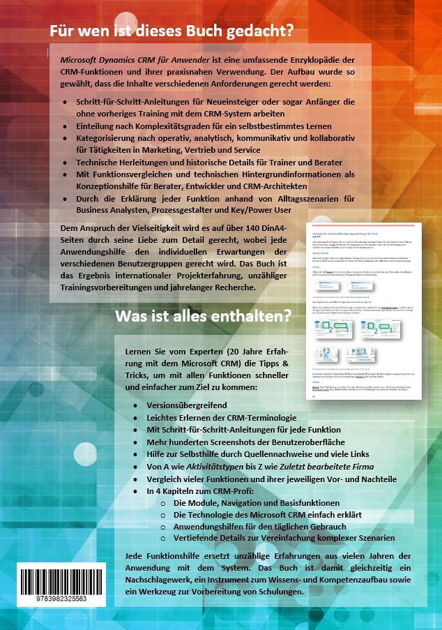 Rückseite: 9783982325583 | Microsoft Dynamics CRM für Anwender - Tipps und Tricks | Brodersen