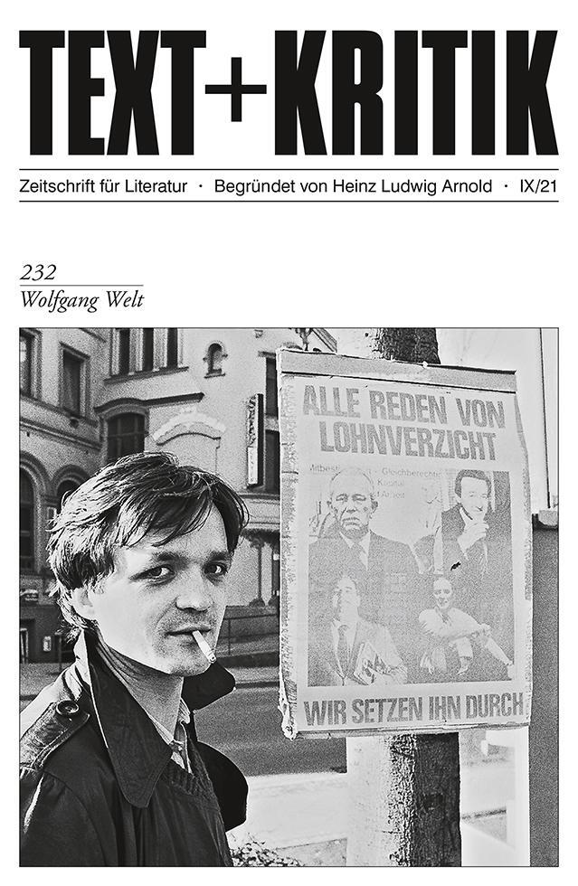Cover: 9783967075441 | Wolfgang Welt | Taschenbuch | Text und Kritik | Deutsch | 2021