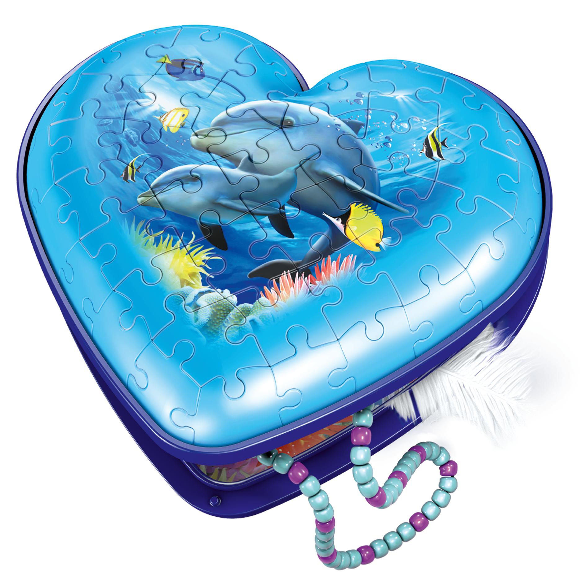 Bild: 4005556111725 | Ravensburger 3D Puzzle 11172 - Herzschatulle Unterwasserwelt - 54...