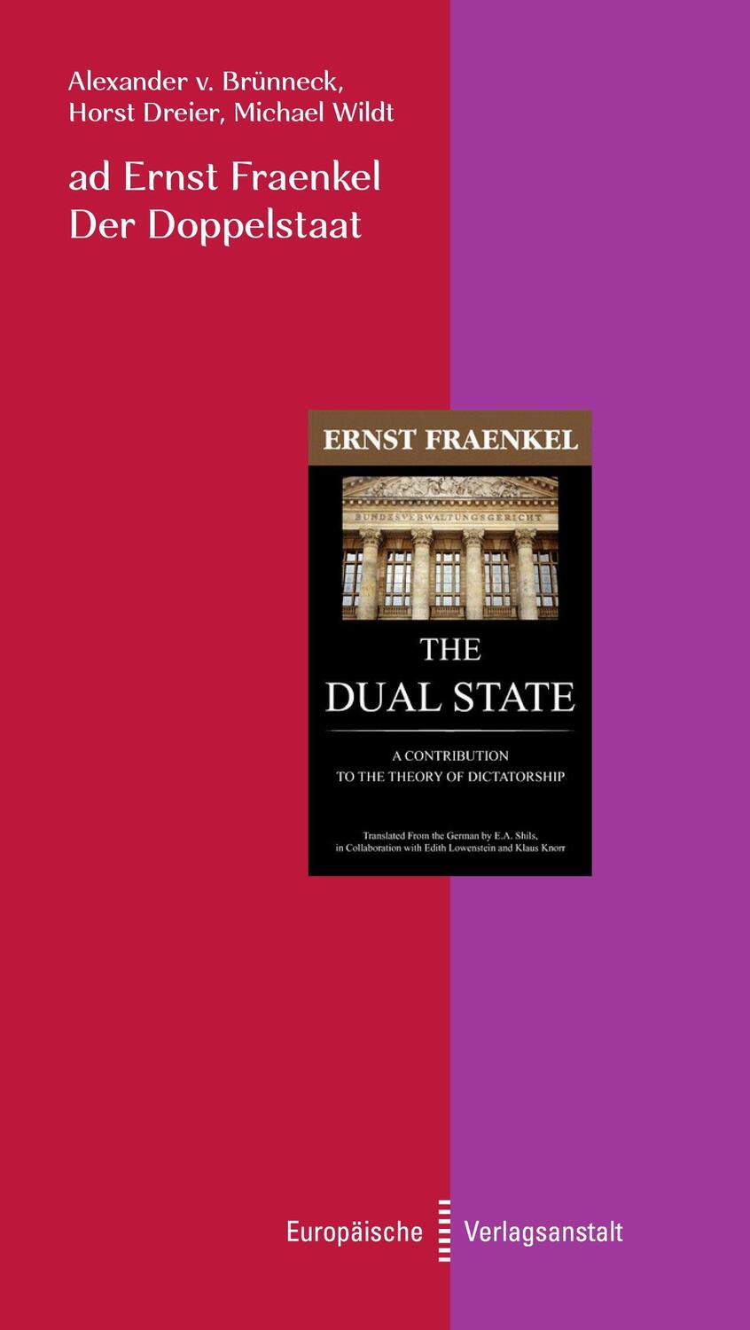 Cover: 9783863931131 | ad Ernst Fraenkel. Der Doppelstaat | Alexander von Brünneck (u. a.)