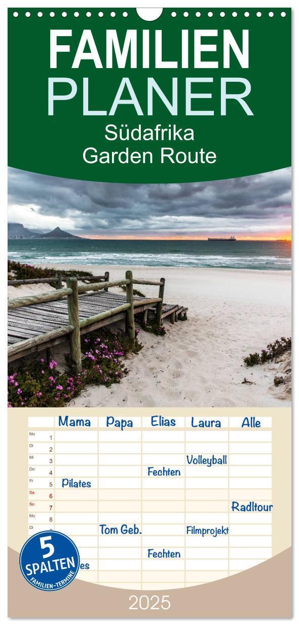 Cover: 9783457113462 | Familienplaner 2025 - Südafrika - Garden Route mit 5 Spalten...