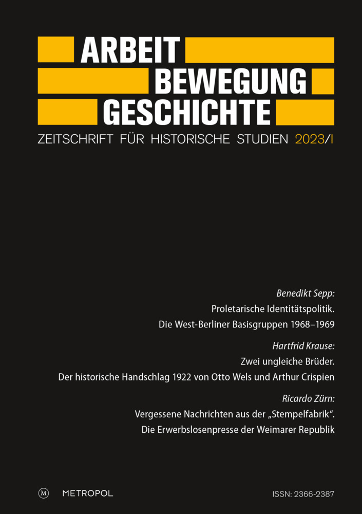Cover: 9783863316921 | Arbeit - Bewegung - Geschichte | e.V. | Buch | 158 S. | Deutsch | 2023