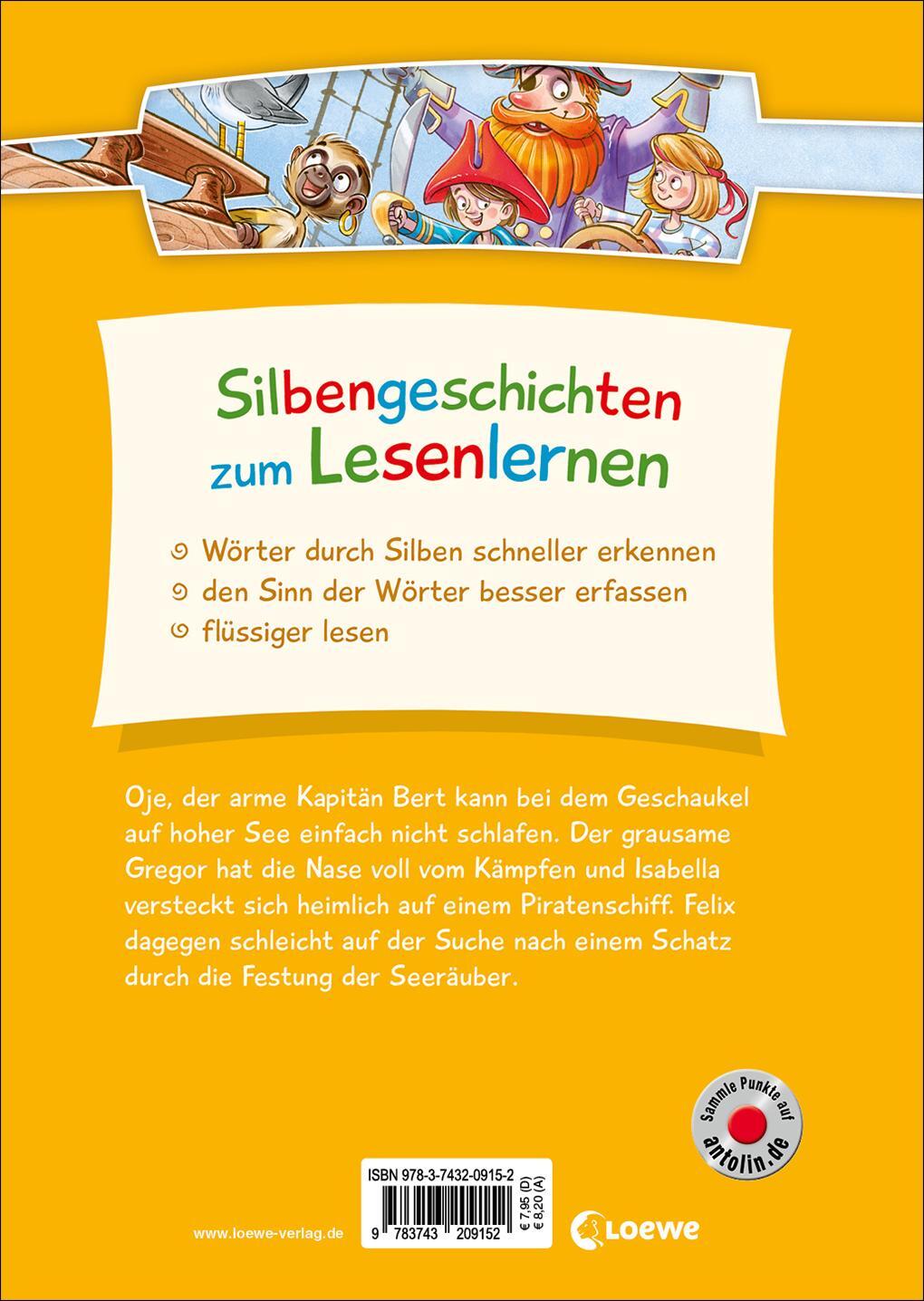 Rückseite: 9783743209152 | Silbengeschichten zum Lesenlernen - Piratengeschichten | Buch | 64 S.