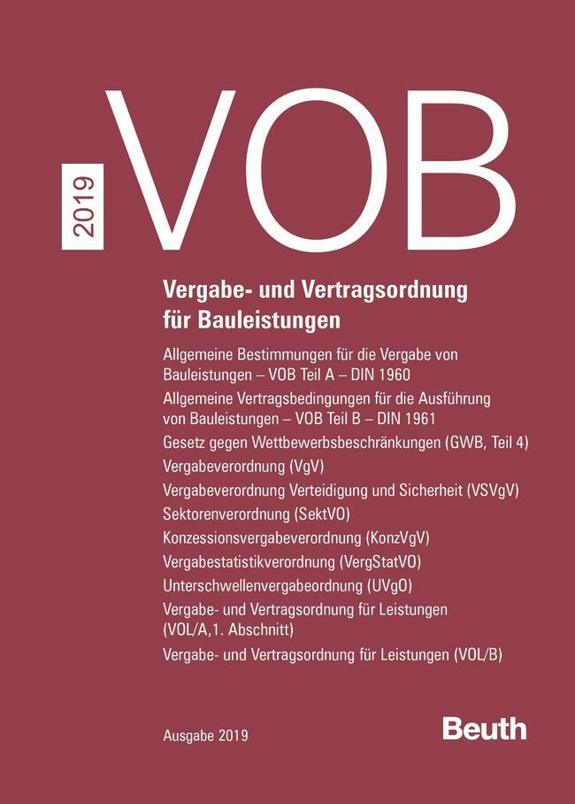 Cover: 9783410613008 | VOB Zusatzband 2019 | Taschenbuch | 530 S. | Deutsch | 2019 | Beuth