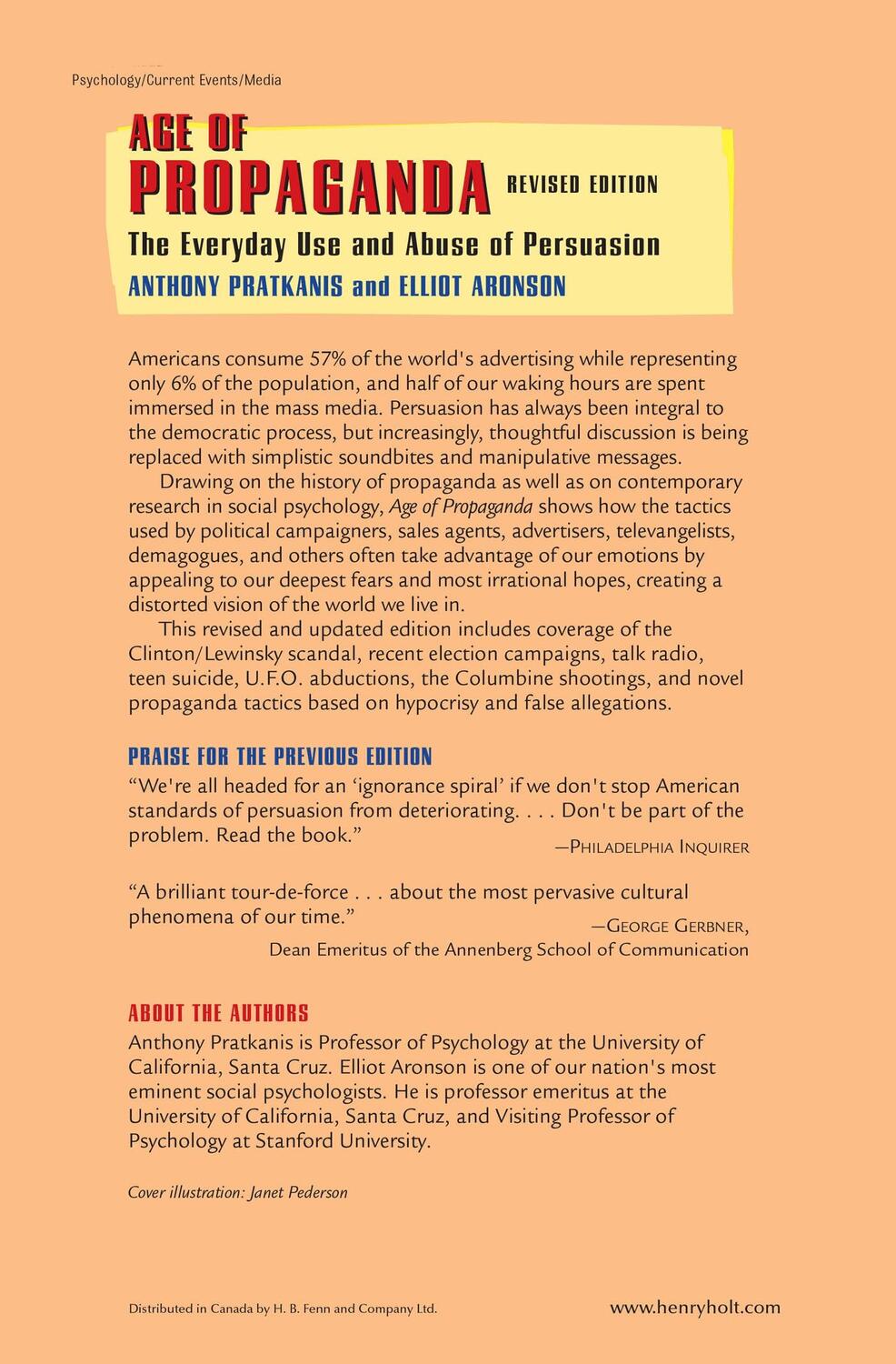 Rückseite: 9780805074031 | Age of Propaganda | The Everyday Use and Abuse of Persuasion | Buch