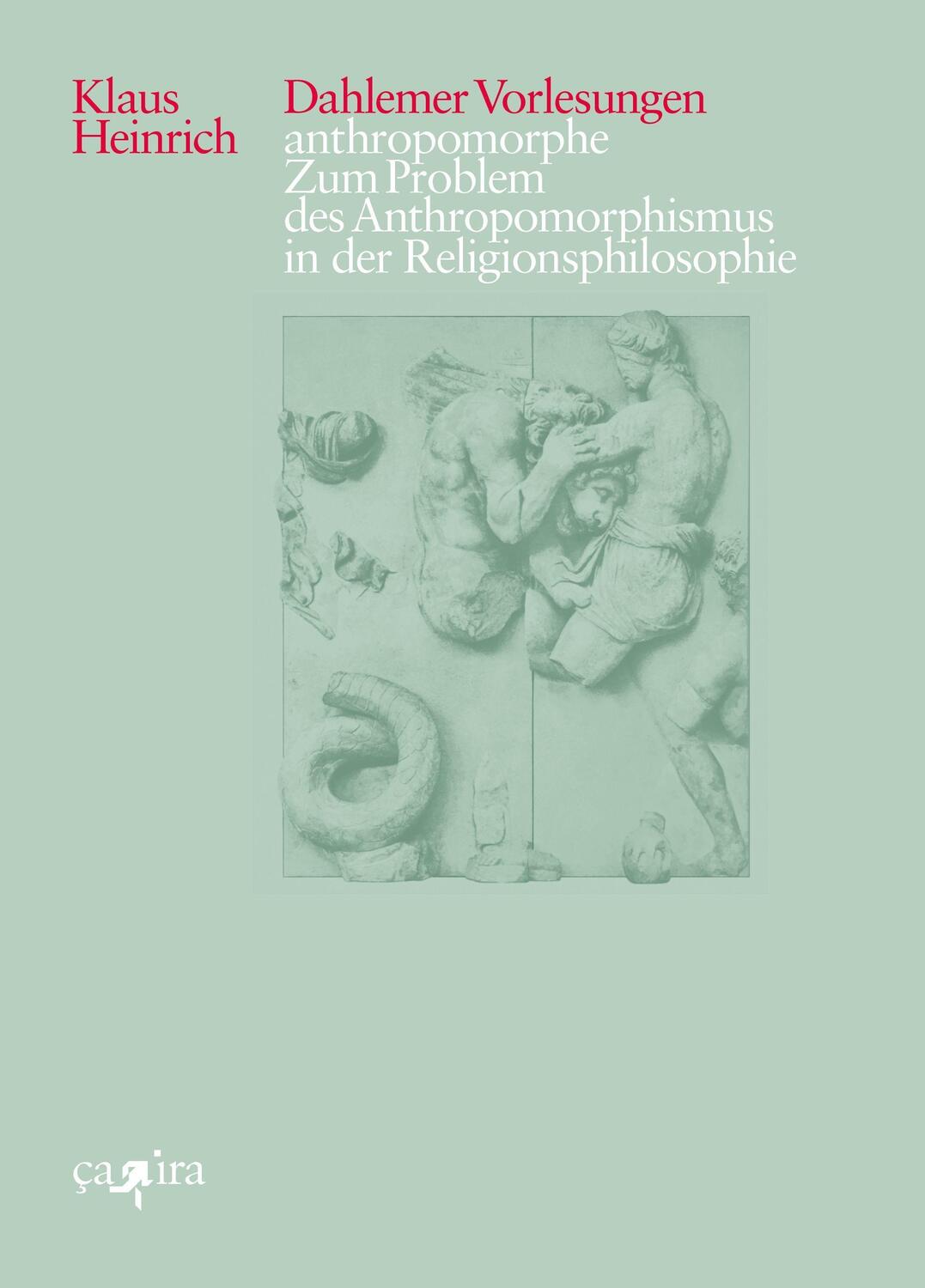 Cover: 9783862591534 | anthropomorphe | Klaus Heinrich | Buch | 344 S. | Deutsch | 2020