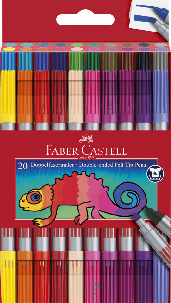Bild: 4005401511199 | Faber-Castell Doppelfasermaler 20er Etui | Stück | In Kartonage | 2018