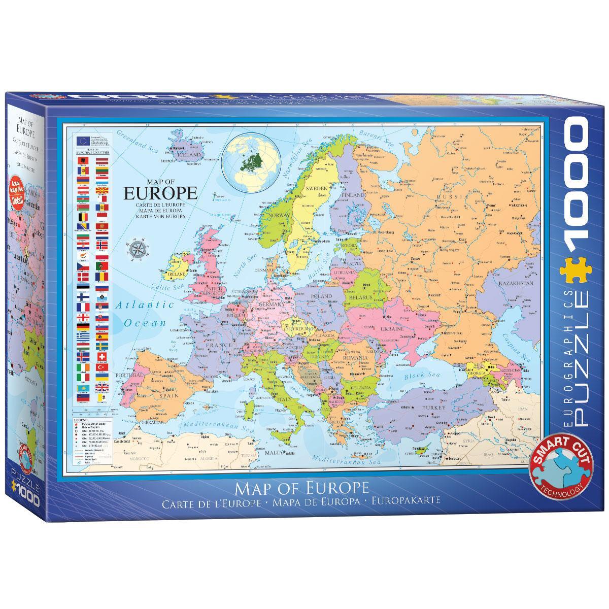 Cover: 628136607896 | Karte von Europa 1000 Teile | Spiel | Deutsch | 2021
