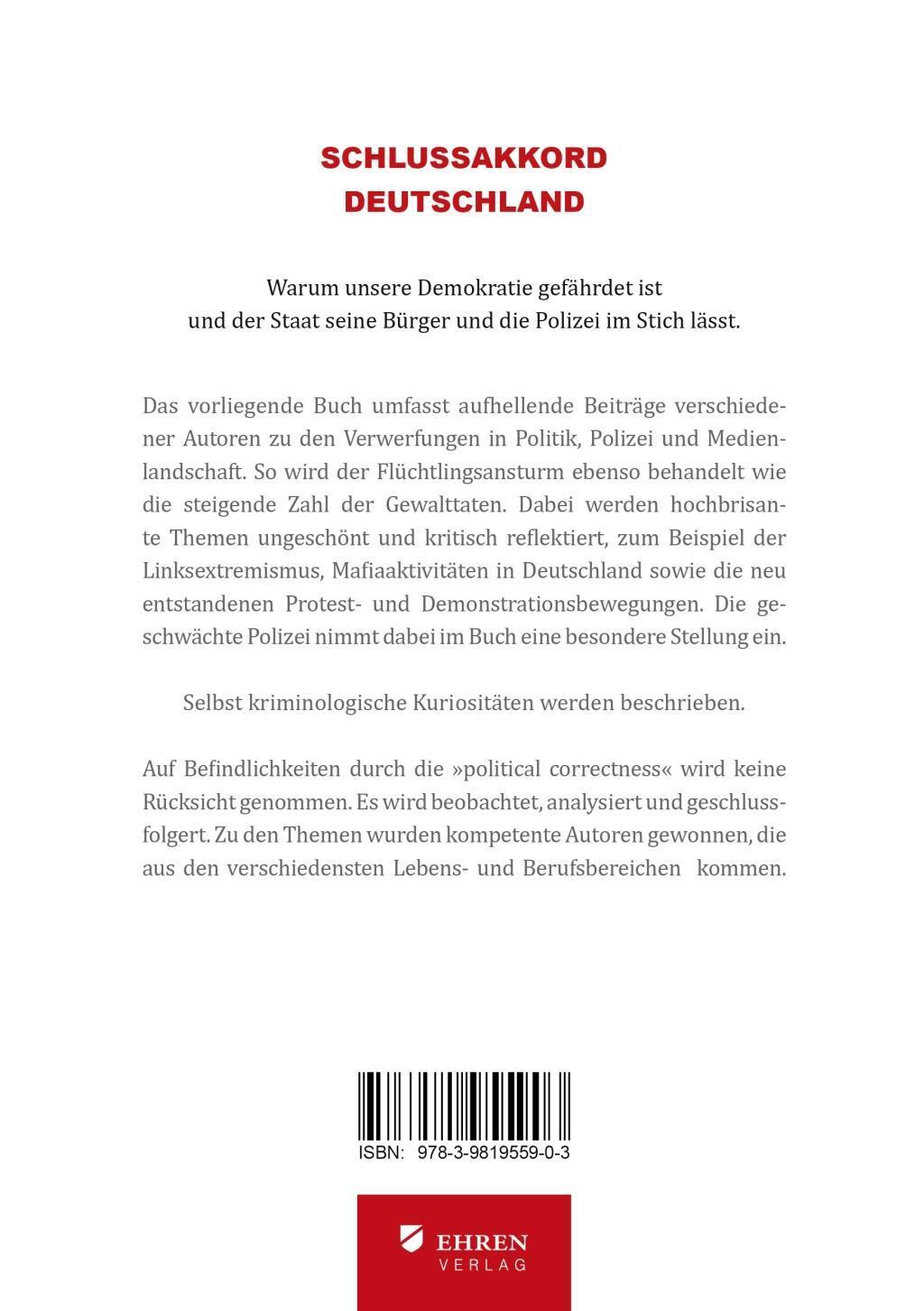 Bild: 9783981955903 | Schlussakkord Deutschland | Steffen Meltzer (u. a.) | Buch | Deutsch
