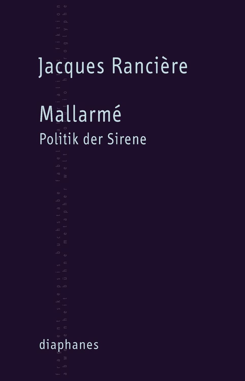 Cover: 9783037341803 | Mallarmé | Politik der Sirene, TransPositionen | Jacques Rancière