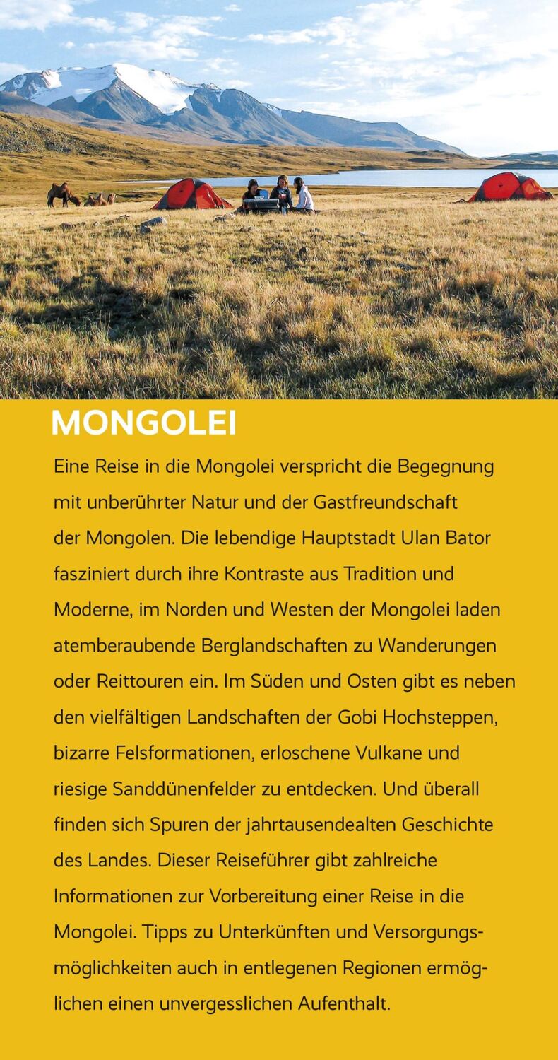 Bild: 9783897945500 | TRESCHER Reiseführer Mongolei | Marion Wisotzki (u. a.) | Taschenbuch