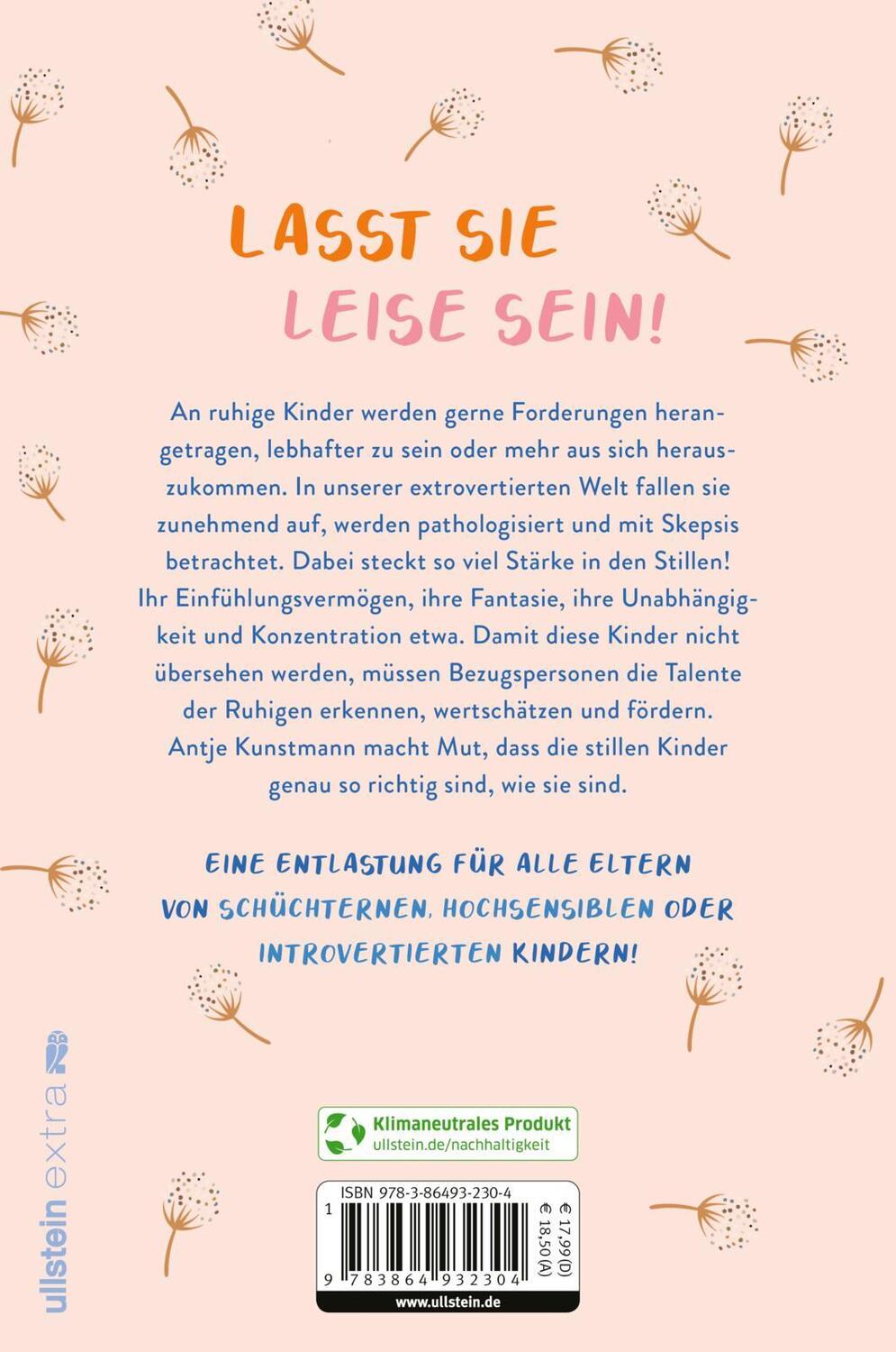 Rückseite: 9783864932304 | Lauter leise Kinder | Antje Kunstmann | Taschenbuch | 254 S. | Deutsch